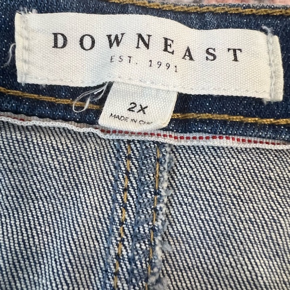 DOWNEAST | Plus Size Jean Skirt with Buttons 2X - Picture 5 of 5